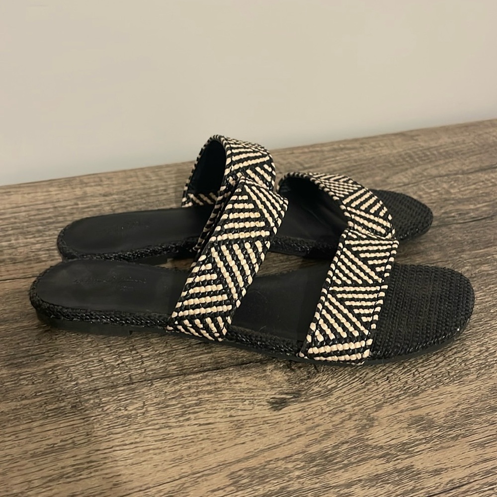 Black and Tan Sandals size 8